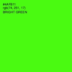 #4AFB11 - Bright Green Color Image
