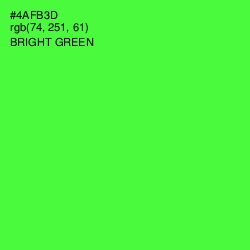 #4AFB3D - Bright Green Color Image