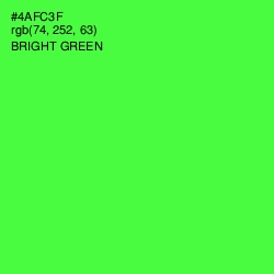 #4AFC3F - Bright Green Color Image