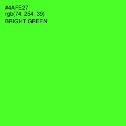 #4AFE27 - Bright Green Color Image