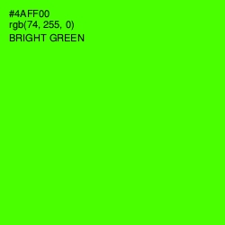 #4AFF00 - Bright Green Color Image