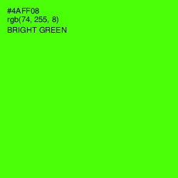 #4AFF08 - Bright Green Color Image