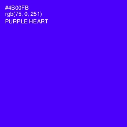#4B00FB - Purple Heart Color Image