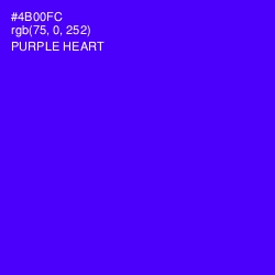 #4B00FC - Purple Heart Color Image