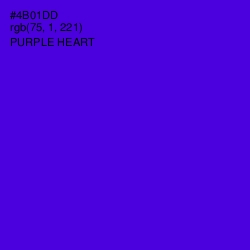 #4B01DD - Purple Heart Color Image