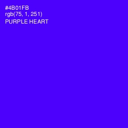 #4B01FB - Purple Heart Color Image