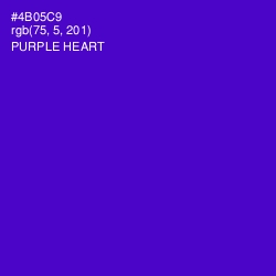 #4B05C9 - Purple Heart Color Image