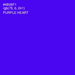 #4B06F1 - Purple Heart Color Image