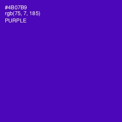 #4B07B9 - Purple Color Image