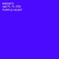 #4B0AFD - Purple Heart Color Image