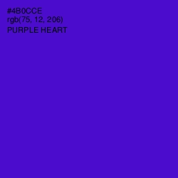 #4B0CCE - Purple Heart Color Image