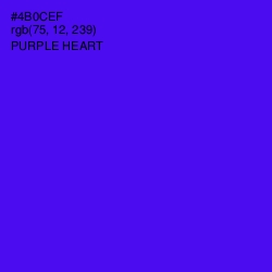 #4B0CEF - Purple Heart Color Image