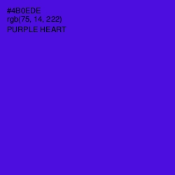 #4B0EDE - Purple Heart Color Image