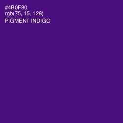 #4B0F80 - Pigment Indigo Color Image