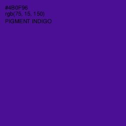 #4B0F96 - Pigment Indigo Color Image