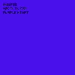 #4B0FEE - Purple Heart Color Image