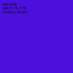 #4B10DB - Purple Heart Color Image