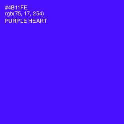 #4B11FE - Purple Heart Color Image
