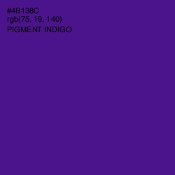 #4B138C - Pigment Indigo Color Image