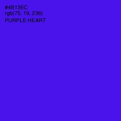 #4B13EC - Purple Heart Color Image