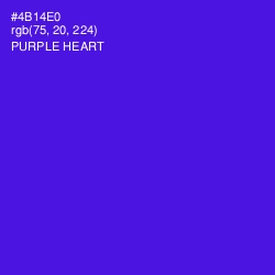 #4B14E0 - Purple Heart Color Image