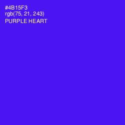 #4B15F3 - Purple Heart Color Image