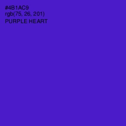 #4B1AC9 - Purple Heart Color Image