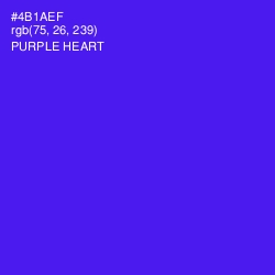 #4B1AEF - Purple Heart Color Image