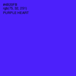 #4B20FB - Purple Heart Color Image