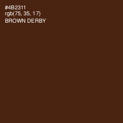 #4B2311 - Brown Derby Color Image