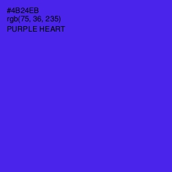 #4B24EB - Purple Heart Color Image