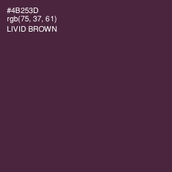 #4B253D - Livid Brown Color Image