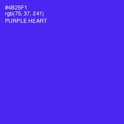 #4B25F1 - Purple Heart Color Image