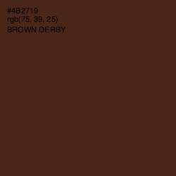 #4B2719 - Brown Derby Color Image