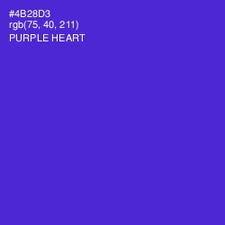 #4B28D3 - Purple Heart Color Image