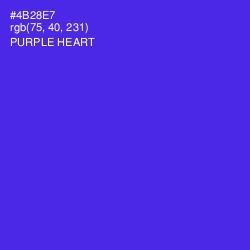 #4B28E7 - Purple Heart Color Image