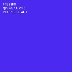 #4B29F0 - Purple Heart Color Image