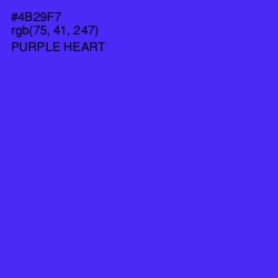 #4B29F7 - Purple Heart Color Image