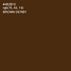 #4B2B10 - Brown Derby Color Image