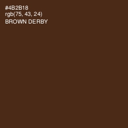 #4B2B18 - Brown Derby Color Image