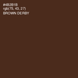 #4B2B1B - Brown Derby Color Image
