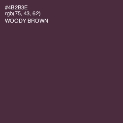 #4B2B3E - Woody Brown Color Image