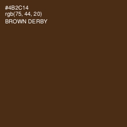 #4B2C14 - Brown Derby Color Image