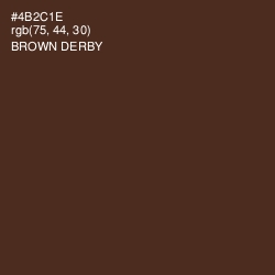 #4B2C1E - Brown Derby Color Image