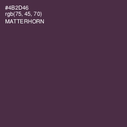 #4B2D46 - Matterhorn Color Image