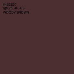 #4B2E30 - Woody Brown Color Image