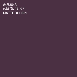 #4B3043 - Matterhorn Color Image
