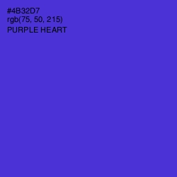 #4B32D7 - Purple Heart Color Image