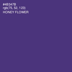 #4B347B - Honey Flower Color Image