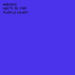 #4B34EC - Purple Heart Color Image